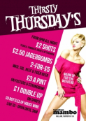 Thirsty Thursdays at Mambo's