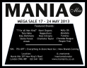 MEGA SALE AT MANIA MIA: Everything Must Go!