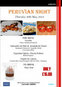 Peruvian Night Out at Wilsons in Oswestry