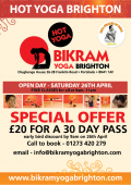 Bikram Yoga Brighton - Free Hot Yoga Classes on Saturday 26th April