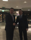 Prime Minister David Cameron "pops in" to Village Hotel, Bury