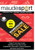Maudesport Warehouse Clearance Sale - 5th and 6th June 2015
