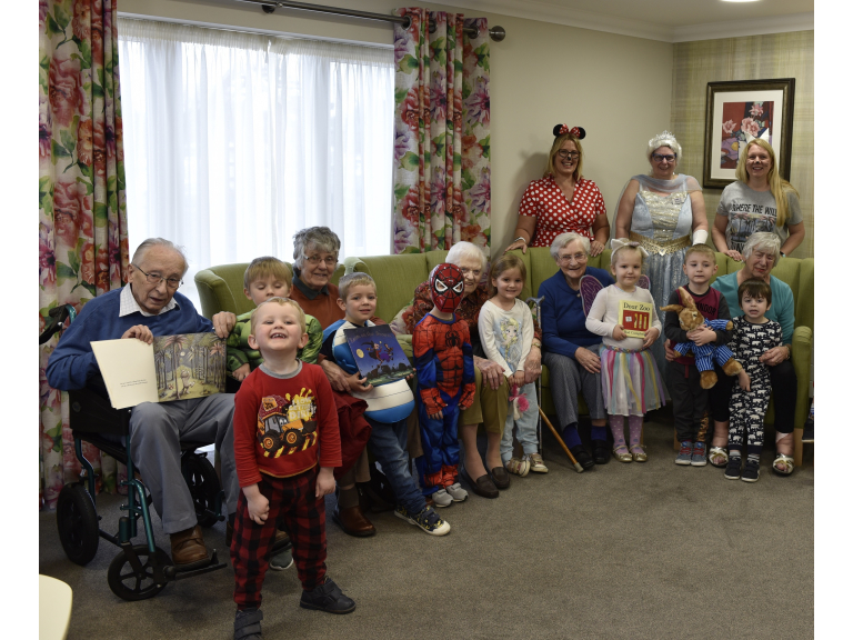 Youngsters and care home residents are on the same page for World Book Day 
