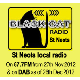 Black Cat Radio - St Neots Local Radio Station back on 87.7FM again Nov 27th