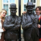 Funny man John Bishop is seen filming his new Comedy series at The Coronation Hall, Ulverston.