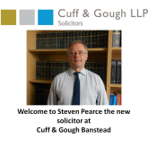 Cuff & Gough welcome commercial & residential property solicitor Steven Pearce to their Banstead practice @ CuffandGoughLLP