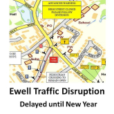 Ewell road works – to be delayed until New year @epsomewellbc