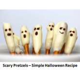 Halloween Ghost Pretzels – simple to make but scary!! Impress the kids