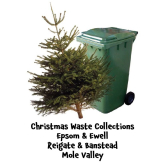 Christmas Waste & Tree Collections @epsomewellbc @reigatebanstead @MoleValleyDC