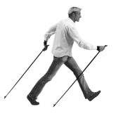 Nordic walking, fun to do, keeps you fit and tones your bum!