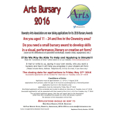 Oswestry Arts Bursaries for 11-24 Year Olds. 