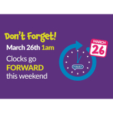 The Clocks are Going Forward!
