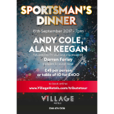 Sportsman's Dinner at VILLAGE Bury with Andy Cole