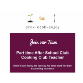  Part Time After School Cooking Club Teacher – Vacancy with @Grow_Cook_Enjoy #Epsom