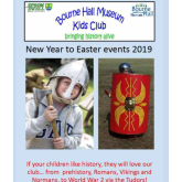 Bourne Hall Museum Kids Club Program for New Year to Easter 2019