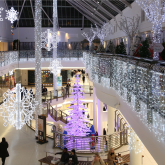 Charity partnerships at intu Watford, including a colour changing tree when you donate! 