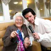 Elvis is in the building for a surprise afternoon of Rock ‘n’ Roll at Kenilworth care home