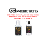 55ml & 300ml Hand Sanitiser gel promo by G3PROMOTIONS.CO.UK