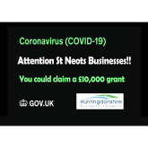 ATTENTION - St Neots Businesses - COVID 19 Don't miss your £10,000 grant!!