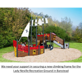 Give A Thumbs Up 👍 to New climbing frame at Lady Neville Recreation Ground #Banstead – your vote is needed by #Banstead Village in Bloom #BVIB @BansteadGuild