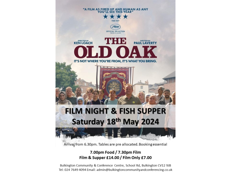 Film Night and Fish Supper showing 'The Old Oak'