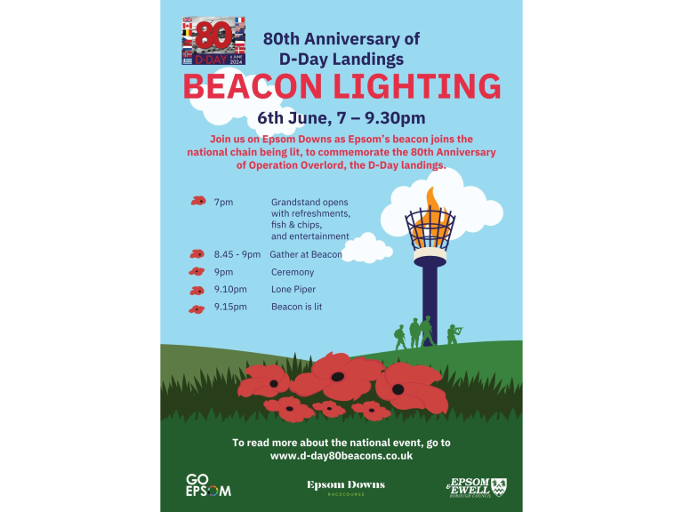 D-Day Beacon Lighting in #Epsom with @EpsomEwellBC @Go_Epsom #DDay80