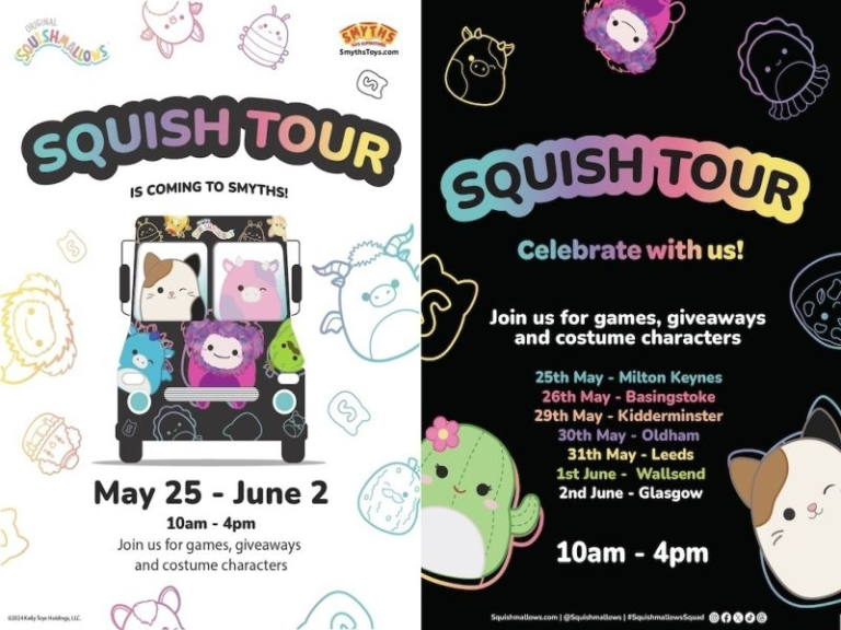 Half-term Squishmallows Squish Tour at Smyths Toys Kidderminster