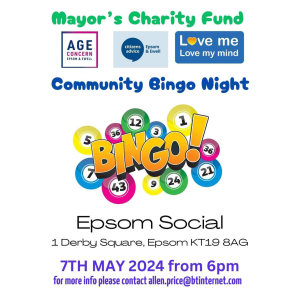 Community #Bingo Night with #Epsom Mayor at #EpsomSocial
