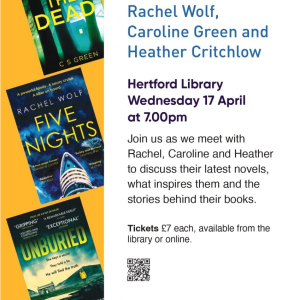 An evening with Rachel Wolf, Heather Critchlow and Caroline Green