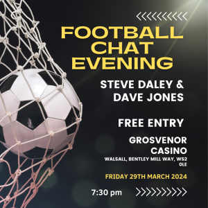Football Chat Evening FREE entry at Grosvenor Casino