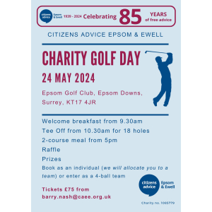 Charity #GolfDay with Citizens Advice #Epsom and #Ewell @CAEpsomEwell