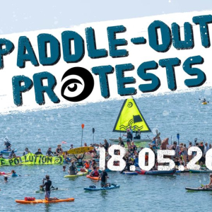 Surfers Against Sewage (SAS) Paddle Out Protest 2024 - Broad Haven, Pembrokeshire 