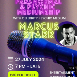 Paranormal & Psychic Event with Celebrity Psychic Marcus Starr @ Holiday Inn Swindon