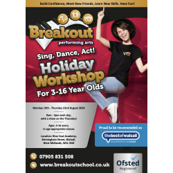 Summer Holiday Workshop 2024 at Breakout Performing Arts Walsall