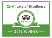 Trip Advisor Certificate of Excellence 2012/2013