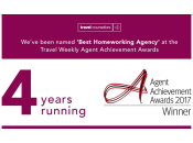 Travel Weekly Best Homeworking Agency - 4 wins