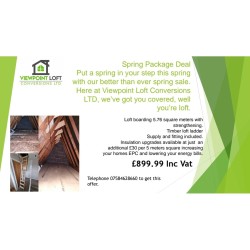 Loft Boarding and Loft Ladder Spring Offer -  5.76sq/m ONLY £899.99 Inc VAT
