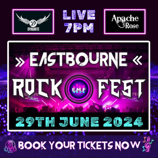 Eastbourne Rock Fest 2024 - Book Tickets Banner