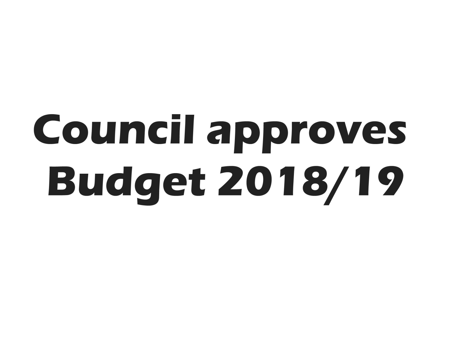 Council Tax Budget 2018 2019 Approved