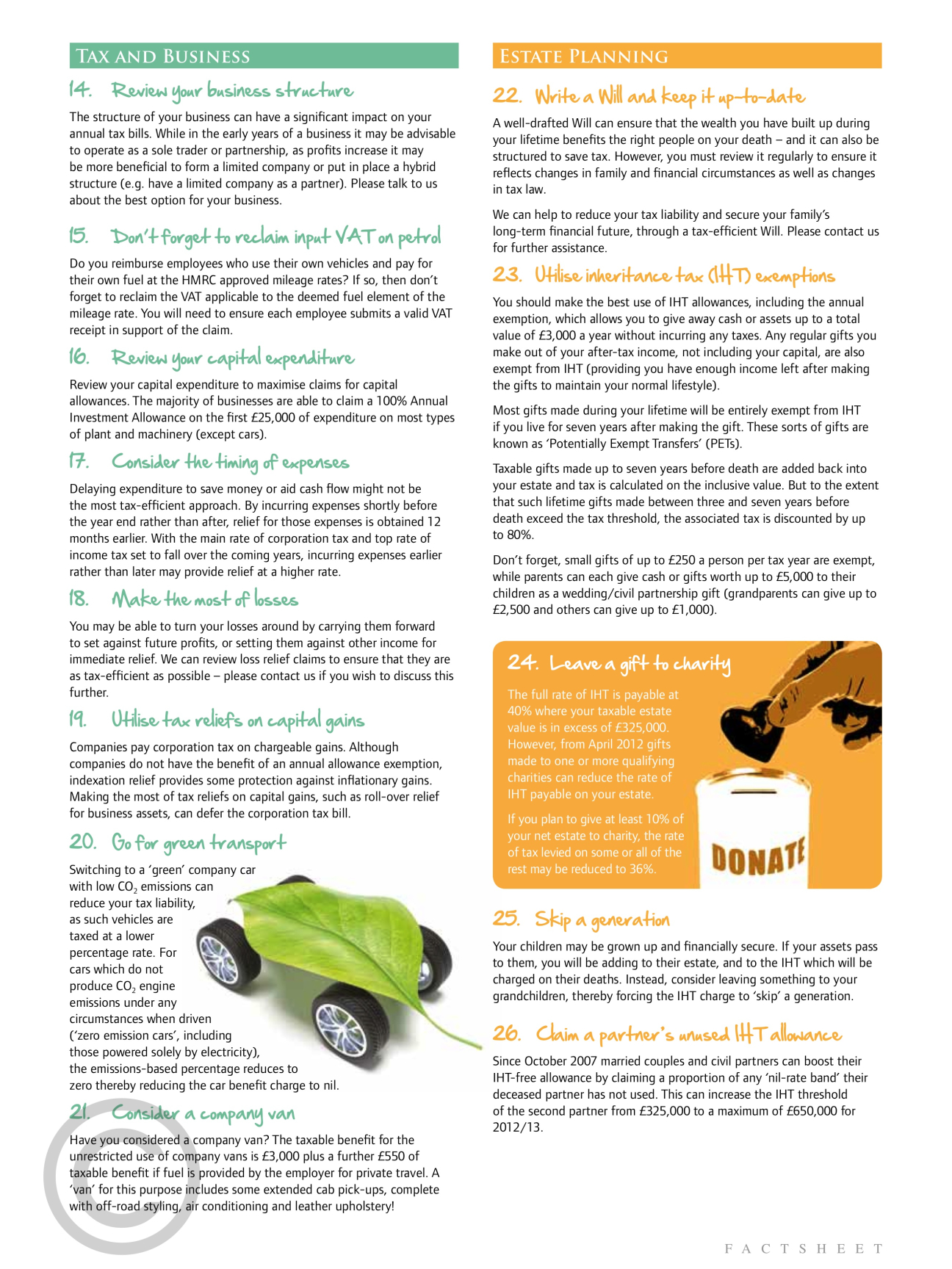 30 Ways to Reduce Your Tax Bill
