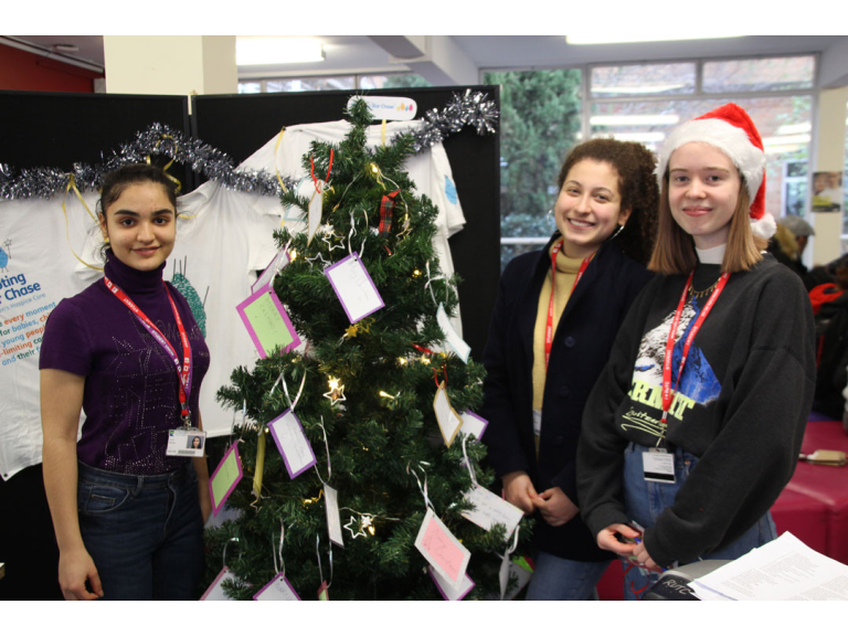 Christmas fundraisers at Richmond upon Thames College for Save the Children and Shooting Star Children’s Hospices