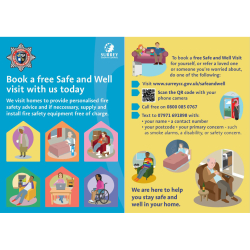 Surrey Fire and Rescue Service #SafeAndWellVisits FREE service helping to provide  safer living environments for people in the community that require extra care and support. #Epsom #Banstead @SurreyFRS