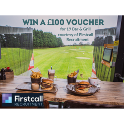 Win a £100 voucher for 19 Bar & Grill, courtesy of Firstcall Recruitment