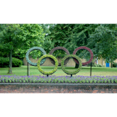 Rugby Borough Council Unveils Olympic rings