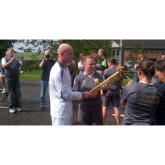 The Olympic Torch Relay came to Grantham as the heavens opened