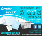 Get 10% all A5, A3 and A4 Printed Pads!