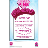 AFG Law Raise £100 For Breast Cancer Campaign's 'Wear It Pink' Day 2012