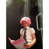 Reading in the shower !– Just one of the winners at Banstead Community Junior School 