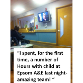 I spent time at Epsom A&E last night -  amazing team – we need to keep this #SAVEEPSOMHOSPITAL @epsom_sthelier