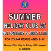 Bolton Lads and Girls Club Summer Club, has tons of fun activities for 8-12 year olds in summer 2013